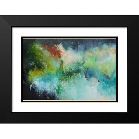 Marytiera Black Modern Wood Framed Art Print with Double Matting by Herrera, Leticia