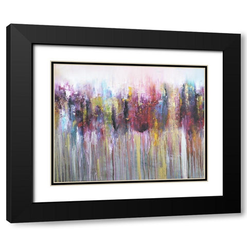 Morados I Black Modern Wood Framed Art Print with Double Matting by Herrera, Leticia