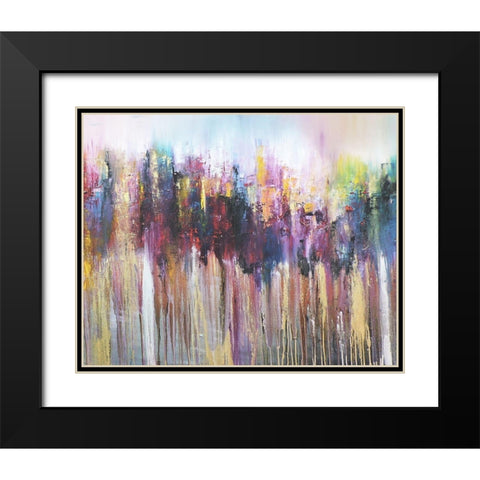 Morados II Black Modern Wood Framed Art Print with Double Matting by Herrera, Leticia
