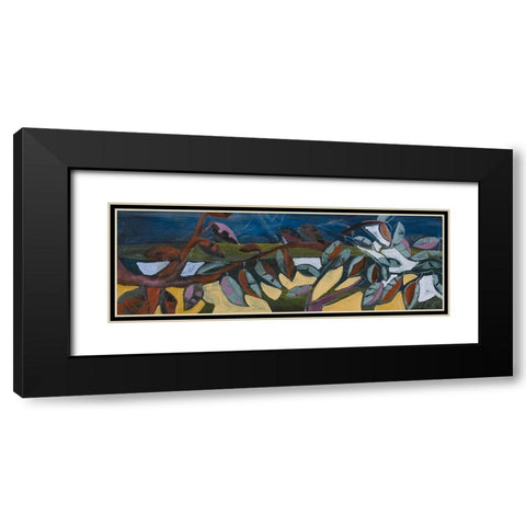 Leaf Panel I Black Modern Wood Framed Art Print with Double Matting by Ferrell, Erin McGee
