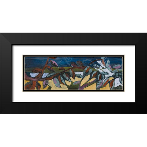 Leaf Panel I Black Modern Wood Framed Art Print with Double Matting by Ferrell, Erin McGee