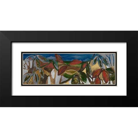 Leaf Panel II Black Modern Wood Framed Art Print with Double Matting by Ferrell, Erin McGee