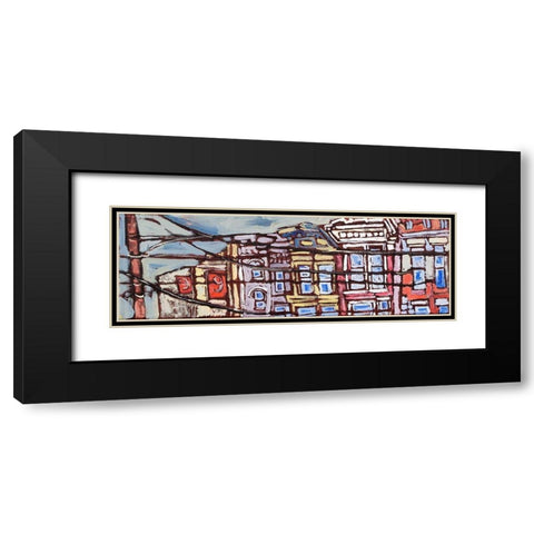 Urban Wires I Black Modern Wood Framed Art Print with Double Matting by Ferrell, Erin McGee