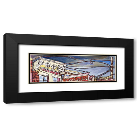 Urban Wires II Black Modern Wood Framed Art Print with Double Matting by Ferrell, Erin McGee