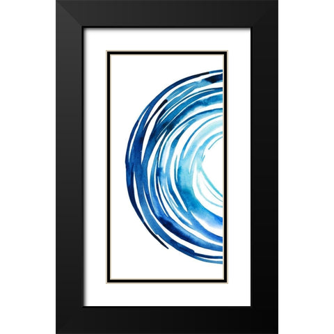 Blue Vortex I Black Modern Wood Framed Art Print with Double Matting by Popp, Grace