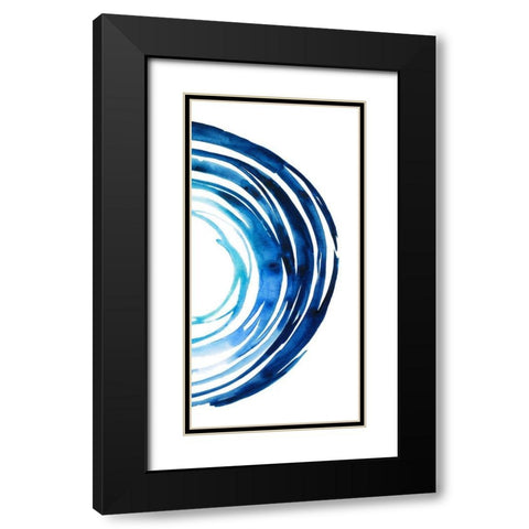 Blue Vortex II Black Modern Wood Framed Art Print with Double Matting by Popp, Grace