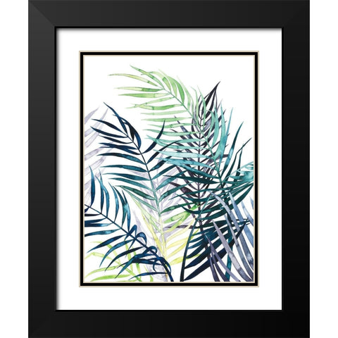 Twilight Palms I Black Modern Wood Framed Art Print with Double Matting by Popp, Grace