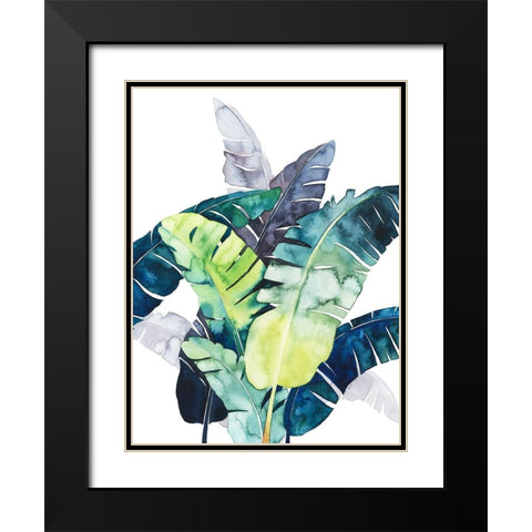 Twilight Palms II Black Modern Wood Framed Art Print with Double Matting by Popp, Grace