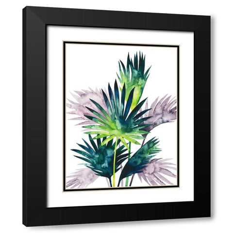 Twilight Palms III Black Modern Wood Framed Art Print with Double Matting by Popp, Grace