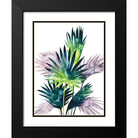Twilight Palms III Black Modern Wood Framed Art Print with Double Matting by Popp, Grace