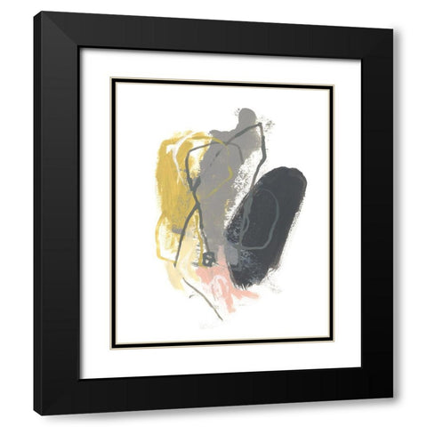 Seismic Breakdown IV Black Modern Wood Framed Art Print with Double Matting by Vess, June Erica