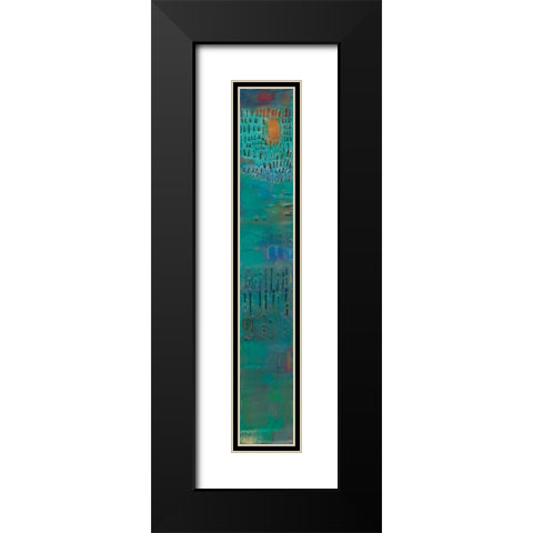 Reedy Blue II Black Modern Wood Framed Art Print with Double Matting by Jachimiec, Sue