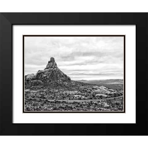 Desert Arches II Black Modern Wood Framed Art Print with Double Matting by Guthrie, Jenna