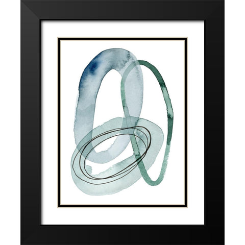 Looping Abstract IV Black Modern Wood Framed Art Print with Double Matting by Popp, Grace