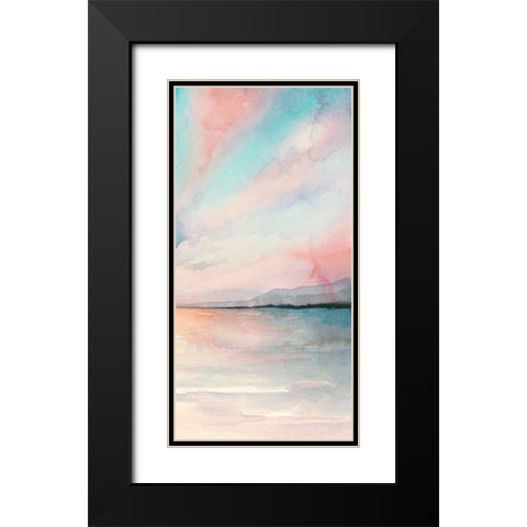 Sea Sunset Triptych III Black Modern Wood Framed Art Print with Double Matting by Popp, Grace