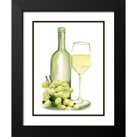 Wine Watercolor II Black Modern Wood Framed Art Print with Double Matting by Parker, Jennifer Paxton