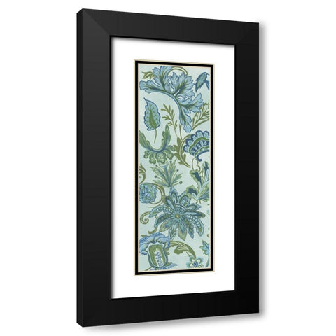 Serenity Chintz I Black Modern Wood Framed Art Print with Double Matting by Wang, Melissa