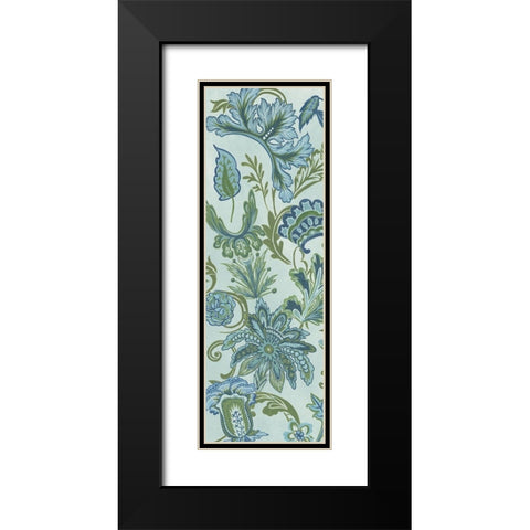 Serenity Chintz I Black Modern Wood Framed Art Print with Double Matting by Wang, Melissa