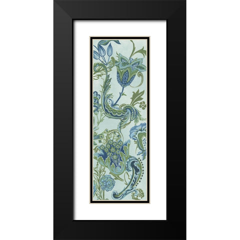 Serenity Chintz II Black Modern Wood Framed Art Print with Double Matting by Wang, Melissa