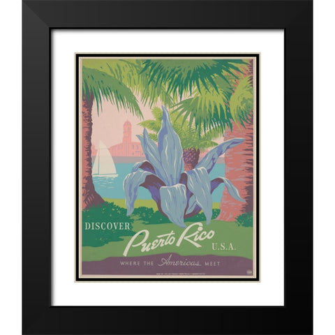 Custom See South America IV Black Modern Wood Framed Art Print with Double Matting by Studio W