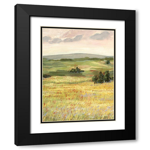 Morning Meadow II Black Modern Wood Framed Art Print with Double Matting by Borges, Victoria