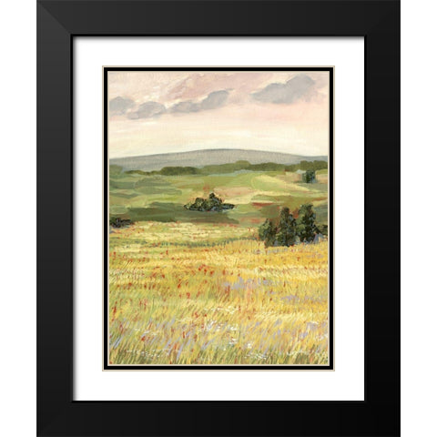 Morning Meadow II Black Modern Wood Framed Art Print with Double Matting by Borges, Victoria
