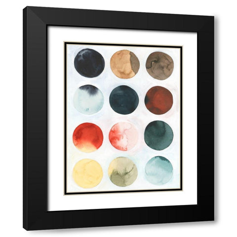 Pastel Satellite I Black Modern Wood Framed Art Print with Double Matting by Popp, Grace