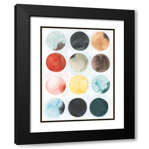 Pastel Satellite II Black Modern Wood Framed Art Print with Double Matting by Popp, Grace