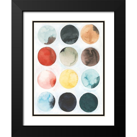 Pastel Satellite II Black Modern Wood Framed Art Print with Double Matting by Popp, Grace