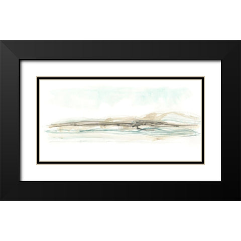 Liquid Hillscape II Black Modern Wood Framed Art Print with Double Matting by Vess, June Erica