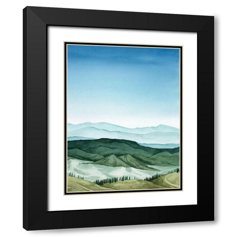 Crystal Landscape II Black Modern Wood Framed Art Print with Double Matting by Popp, Grace