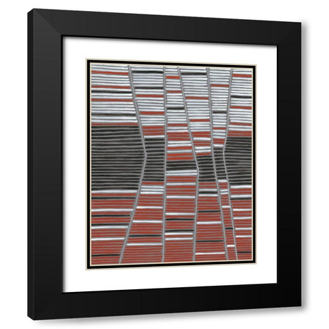 Recursion II Black Modern Wood Framed Art Print with Double Matting by Lam, Vanna