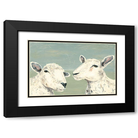 Bashful Sheep I Black Modern Wood Framed Art Print with Double Matting by Reynolds, Jade
