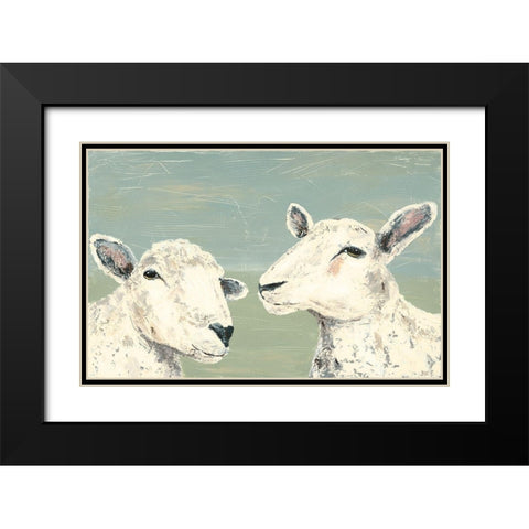 Bashful Sheep I Black Modern Wood Framed Art Print with Double Matting by Reynolds, Jade