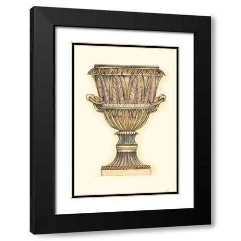 Dusty Urn Sketch II Black Modern Wood Framed Art Print with Double Matting by Goldberger, Jennifer