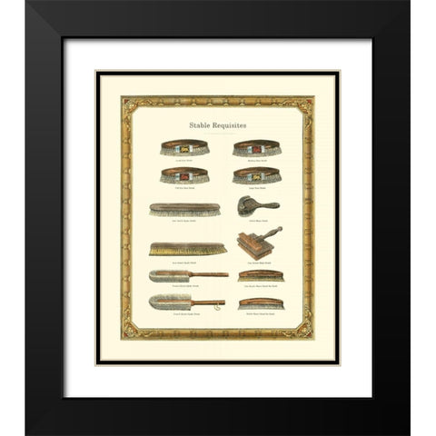 Stable Requisites Black Modern Wood Framed Art Print with Double Matting by Vision Studio
