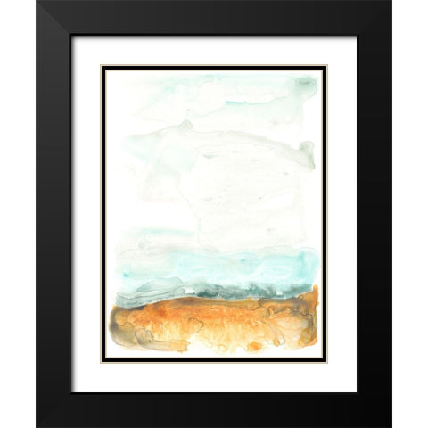 Flowing Sand Bar II Black Modern Wood Framed Art Print with Double Matting by Vess, June Erica