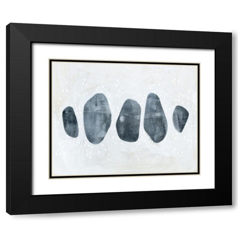 Stone Collection I Black Modern Wood Framed Art Print with Double Matting by Scarvey, Emma