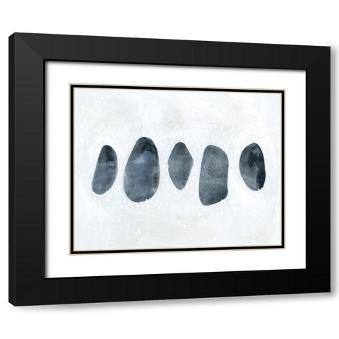 Stone Collection II Black Modern Wood Framed Art Print with Double Matting by Scarvey, Emma