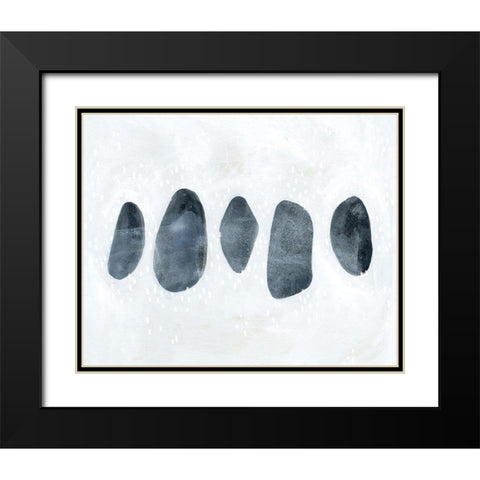 Stone Collection II Black Modern Wood Framed Art Print with Double Matting by Scarvey, Emma