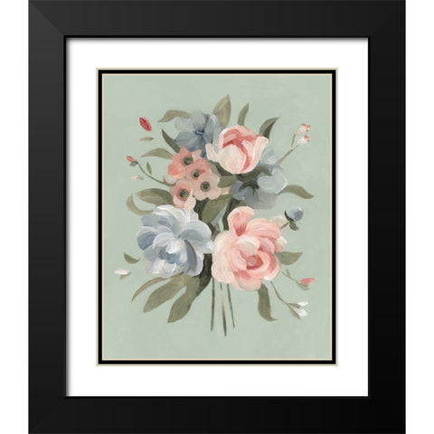 Pastel Bouquet II Black Modern Wood Framed Art Print with Double Matting by Scarvey, Emma