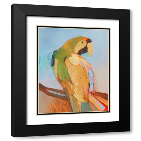 Parrot Wonder I Black Modern Wood Framed Art Print with Double Matting by Forgard, Larry