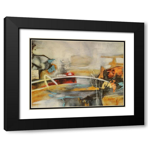 Composicion I Black Modern Wood Framed Art Print with Double Matting by Villarreal, Gabriela