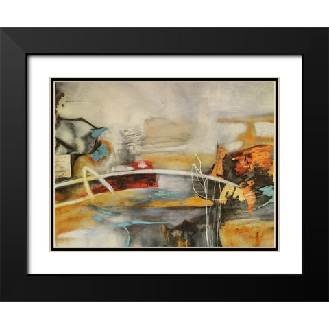 Composicion I Black Modern Wood Framed Art Print with Double Matting by Villarreal, Gabriela