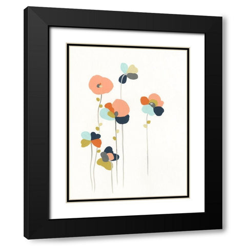 Modular Bouquet I Black Modern Wood Framed Art Print with Double Matting by Vess, June Erica