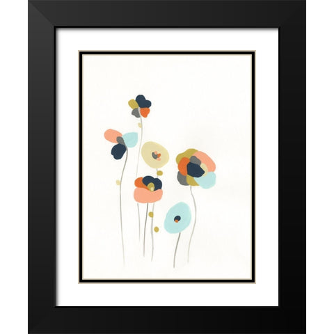 Modular Bouquet II Black Modern Wood Framed Art Print with Double Matting by Vess, June Erica