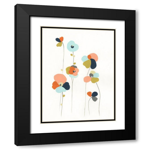 Modular Bouquet III Black Modern Wood Framed Art Print with Double Matting by Vess, June Erica