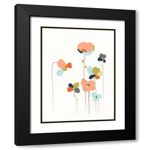 Modular Bouquet IV Black Modern Wood Framed Art Print with Double Matting by Vess, June Erica