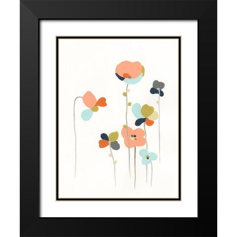 Modular Bouquet IV Black Modern Wood Framed Art Print with Double Matting by Vess, June Erica