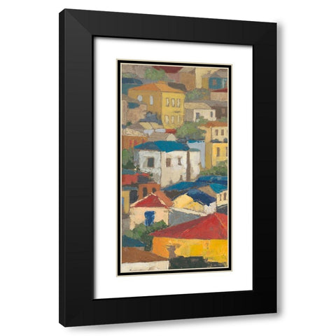 Primary Rooftops I Black Modern Wood Framed Art Print with Double Matting by Meagher, Megan